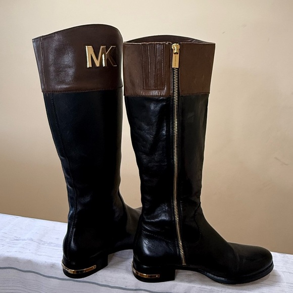 Michael Kors Black and Brown Over the Knee Boots - Picture 6 of 10